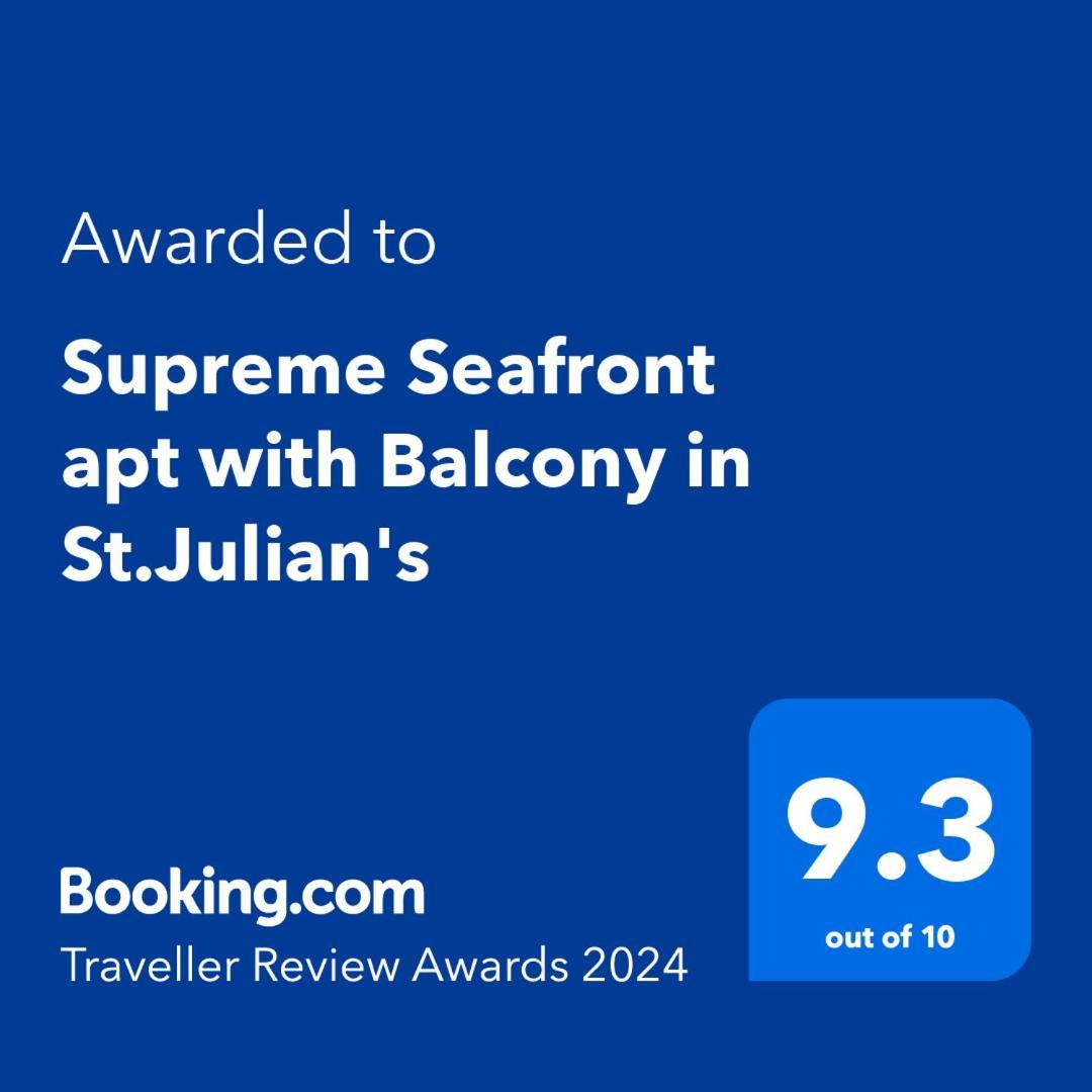 Supreme Seafront Apt With Balcony In St.Julian'S Saint Julian's ภายนอก รูปภาพ